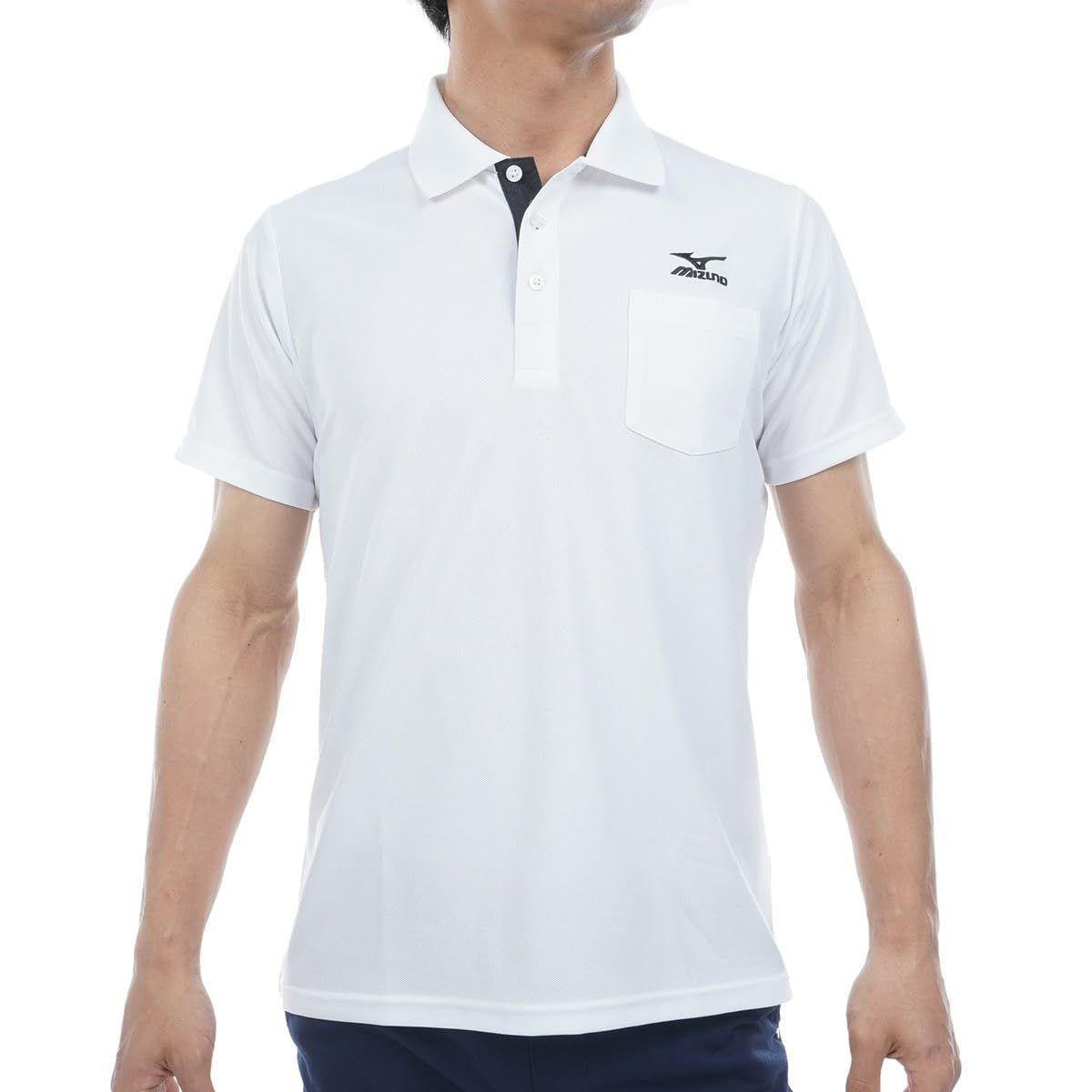 ミズノ 半袖ポロシャツ ドライ K2JAC181 男女兼用 ホワイト M 01ホワイト M