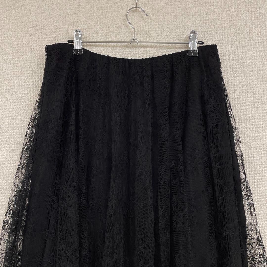 ◎VALENTINO ヴァレンティノ 総レース スカート フレア 花柄 チュール
