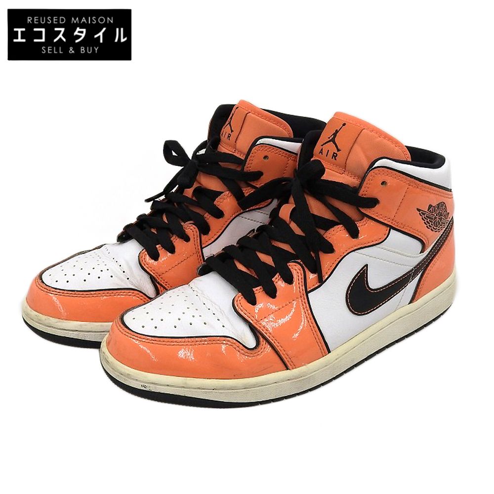NIKE ナイキ Air Jordan 1 Mid SE Turf Orange スニーカー シューズ メンズ オレンジ×ホワイト 27.0cm DD6834-802 9 US