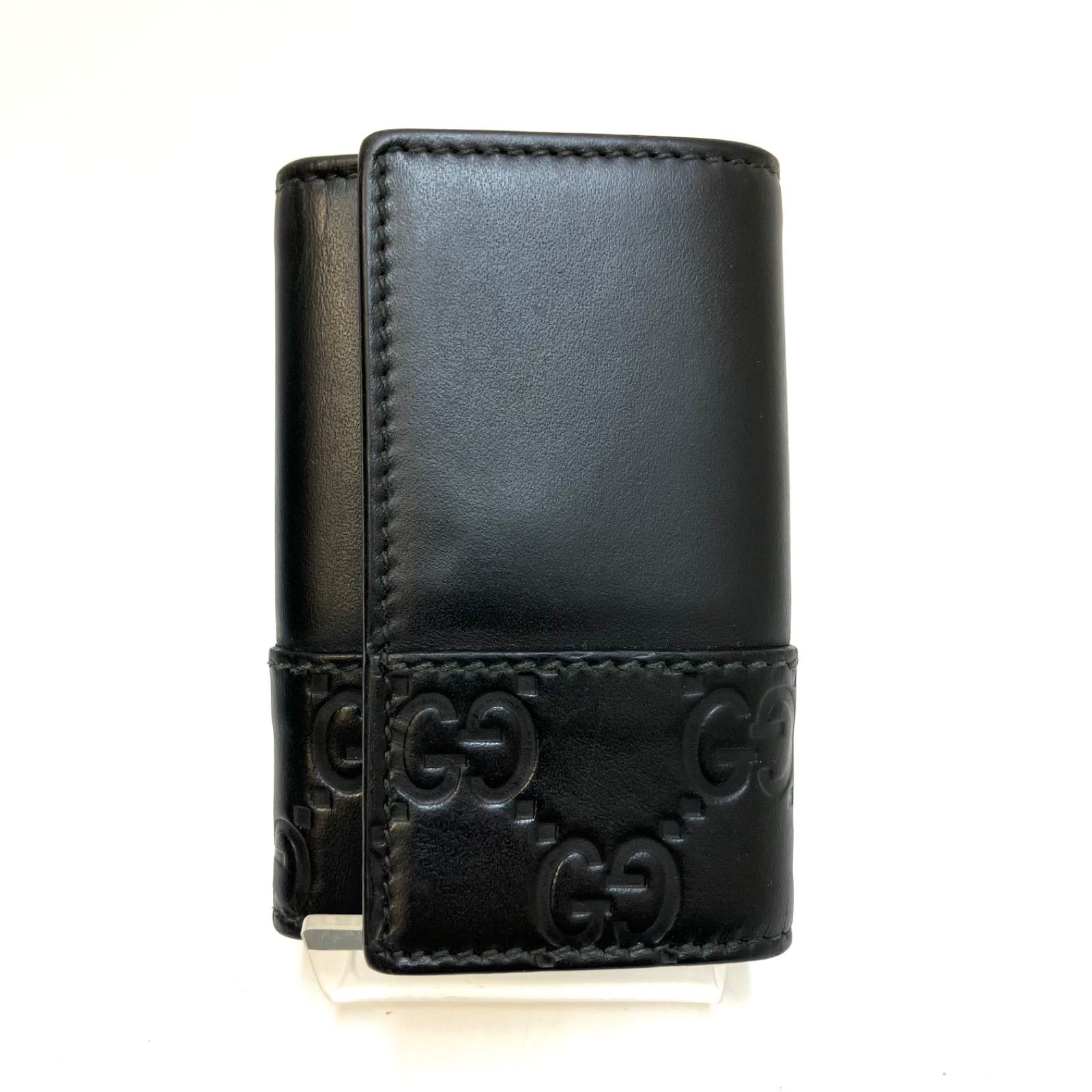 GUCCI＊グッチ 6連キーケース ブラック レザー GUCCIシマ 訳アリ