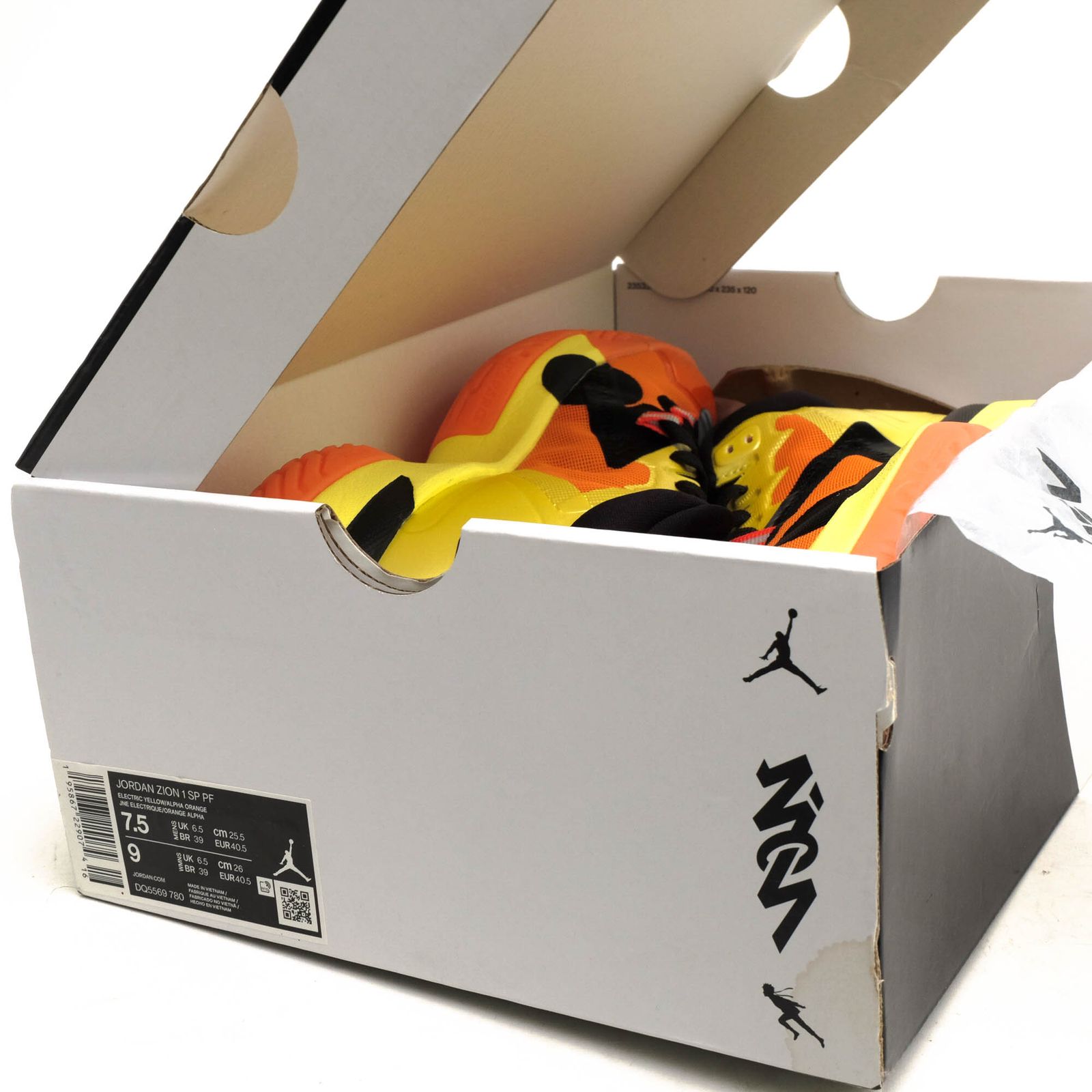 ナイキ／NIKE シューズ スニーカー 靴 ローカット メンズ 男性 男性用ポリエステル オレンジ DQ5569-780 JORDAN ZION 1  SP PF ELECTRIC YELLOW ALPHA ORANGE ジョーダン ザイオン 1 XDRアウト