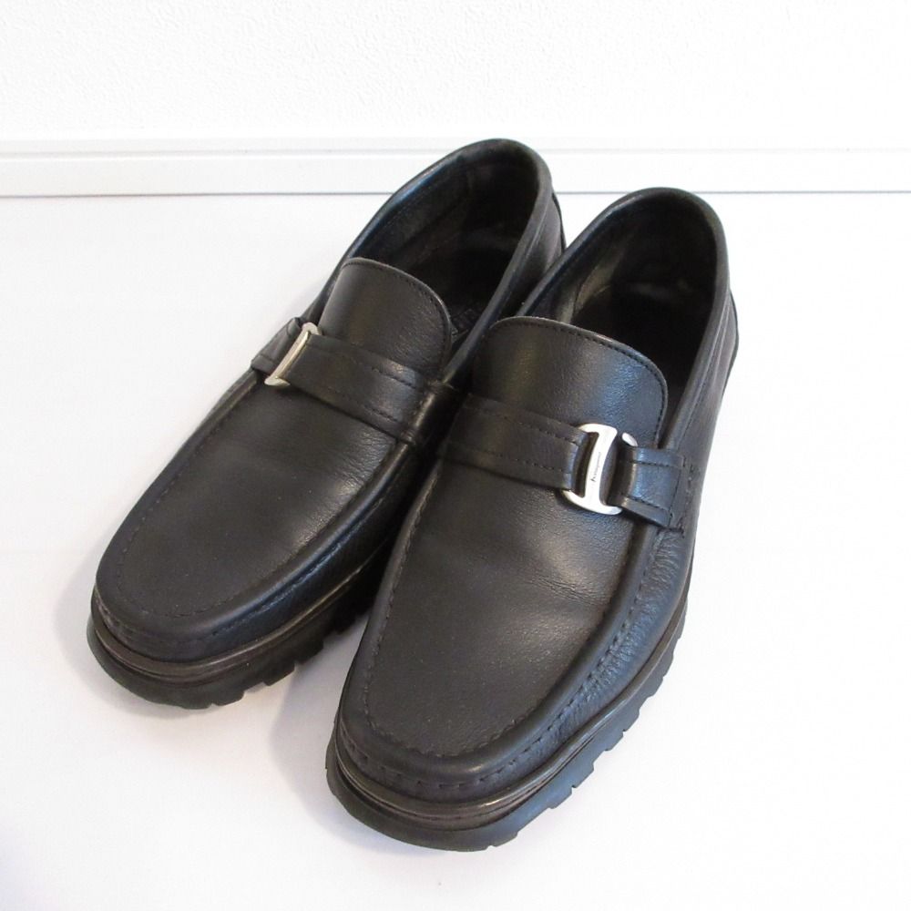Salvatore Ferragamo ブラックローファー 6EE 未使用 Salvatore Ferragamo (サルヴァトーレフェラガモ) レザー