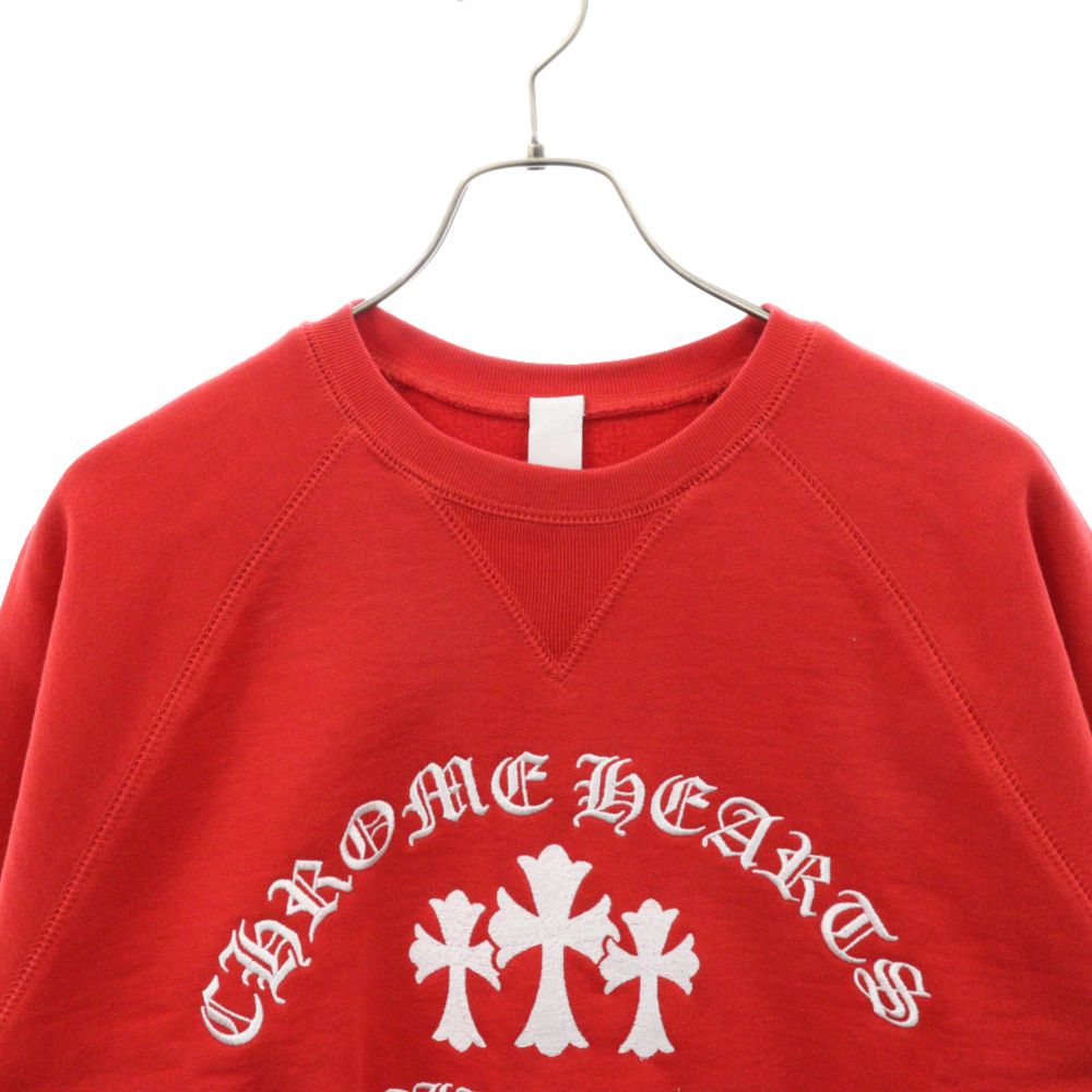 CHROME HEARTS (クロムハーツ) Y NOT Cemetery Cross Crewneck Sweat King Taco ワイノットセメタリー  クロス クルーネックスウェット トレーナーキングタコ レッド - メルカリ