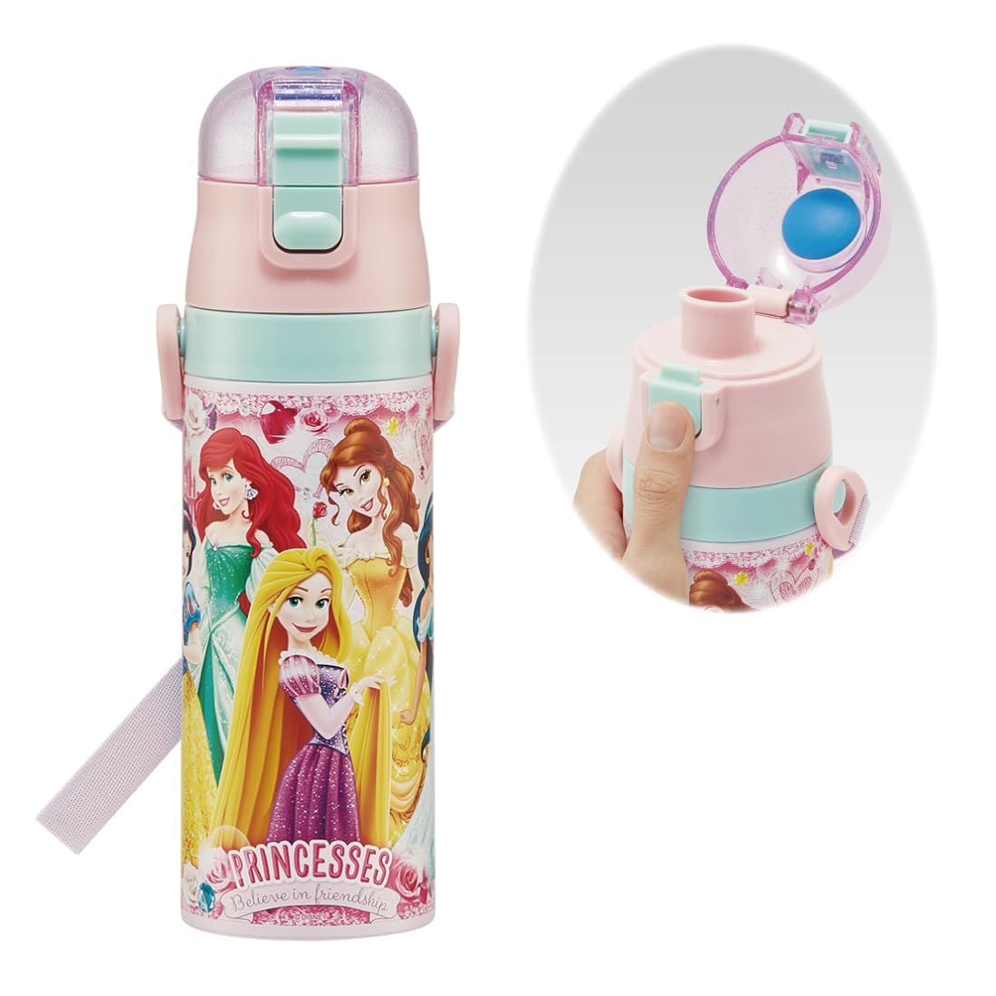 470ml ディズニー 直飲み プリンセス 24 子供に優しい軽量タイプ 水筒 保冷専用 waterbottle ステンレス スポーツボトル かわいい キッズ 子供用 子供 こども スケーター(Skater) 水瓶 SDC4-A
