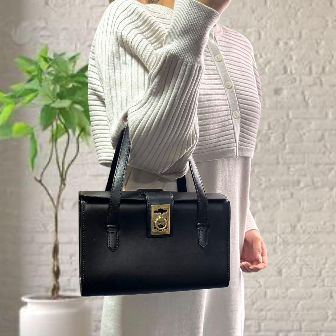 FENDI フェンディ 腕掛け ミニボストン FF金具 ゴールド金具 