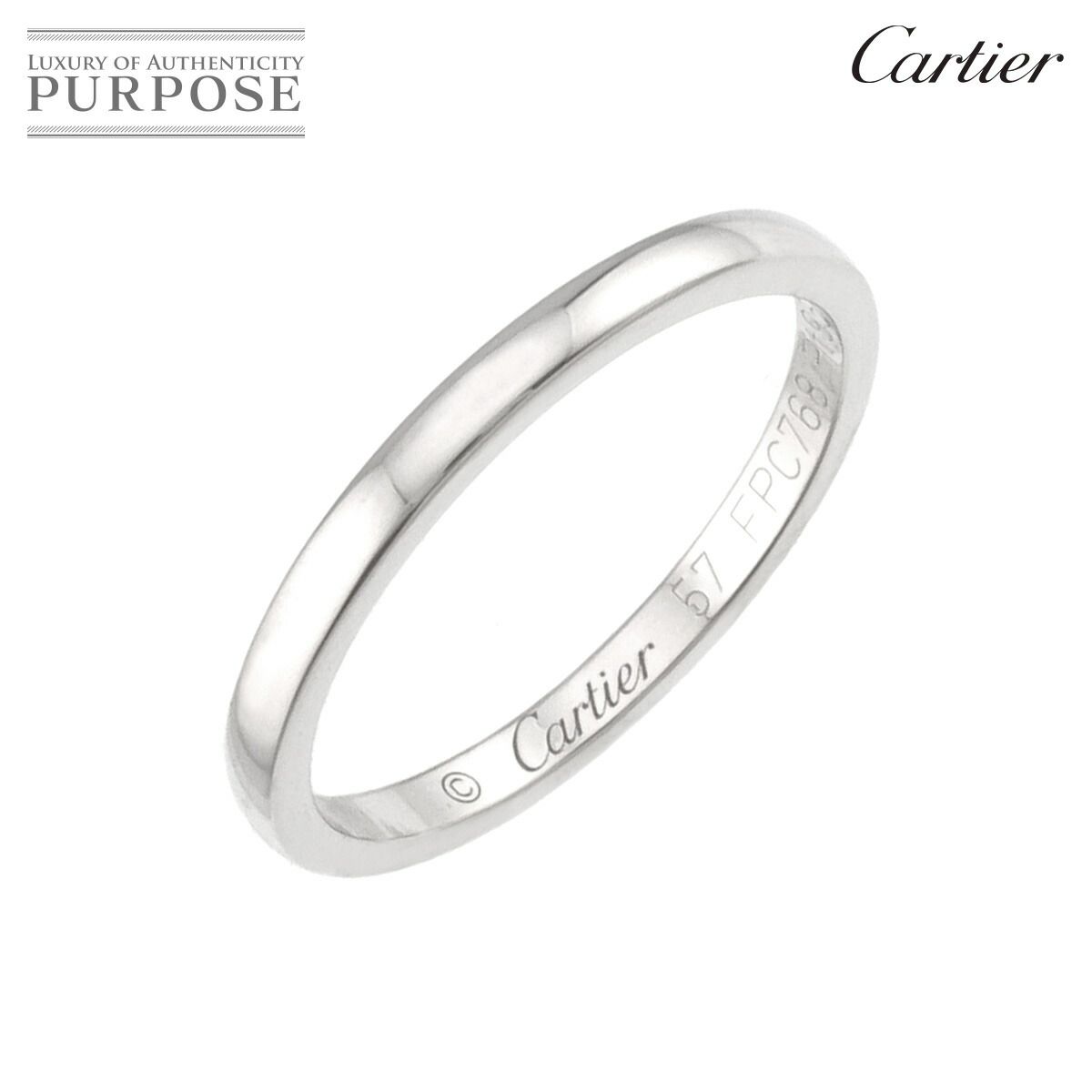 【Cartier】プラチナリング/バレリーナ/カーブ/9号(49) Cartier】プラチナリング/バレリーナ/カーブ/9号(49) - メルカリ