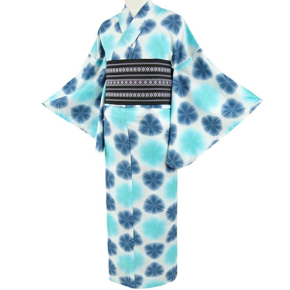 辻ヶ花模様の着物と黒の作り帯セット☆七五三 ハーフ成人式 七五三