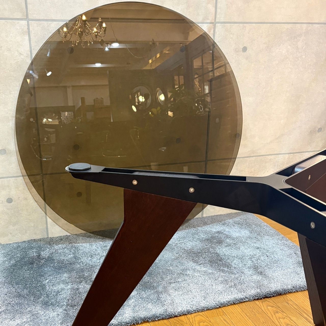 Φ120cm ガラス天板