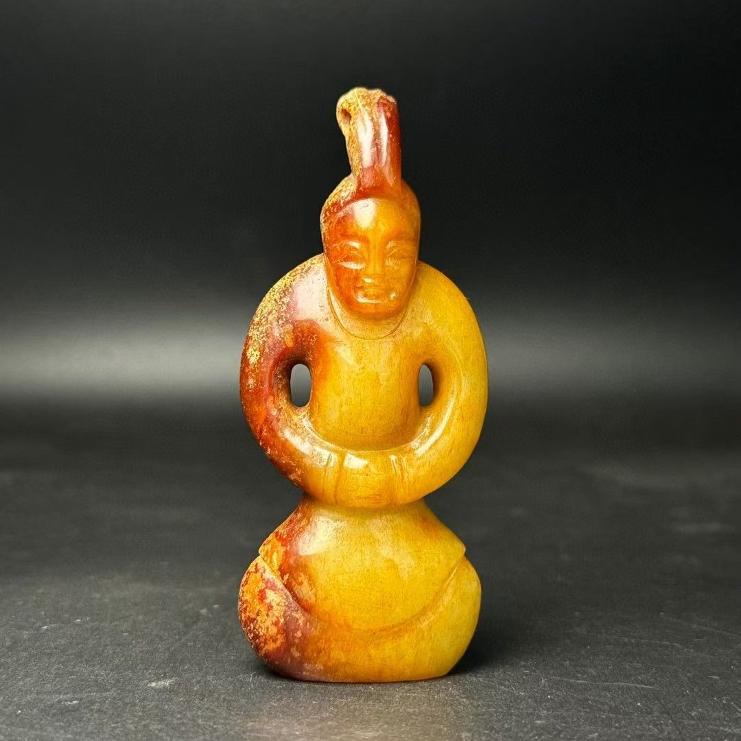 中国古美術.旧蔵品.古和田玉人.純手工細密彫.根付.置物.賞物