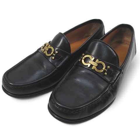 サルヴァトーレフェラガモ Salvatore Ferragamo FIRENZE 20 ローファー ガンチーニ ビット 8.5 ブラック 黒系 レザー イタリア製