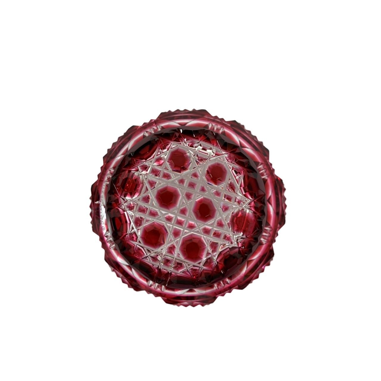 薩摩切子 復元猪口 赤 口径62mm 高さ52mm 島津 工芸品 ガラス工芸 【中古】 12507K45 薩摩切子 復元猪口 赤 口径62mm 高さ52mm 島津 工芸品 ガラス