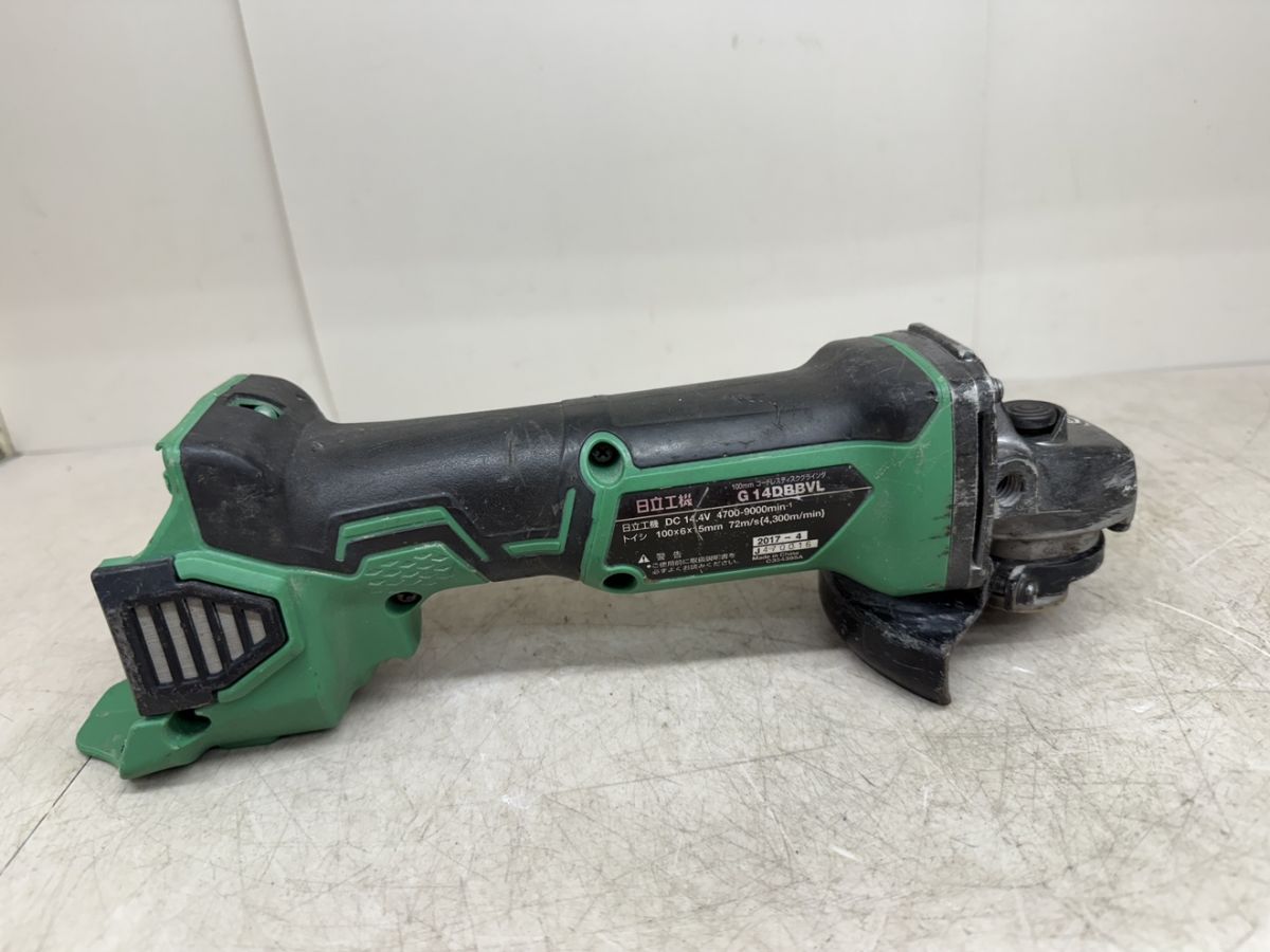 ♪♪ 日立工機 G14DBBVL 14.4V コードレスグラインダ 100mm 現HiKOKI 本体のみ