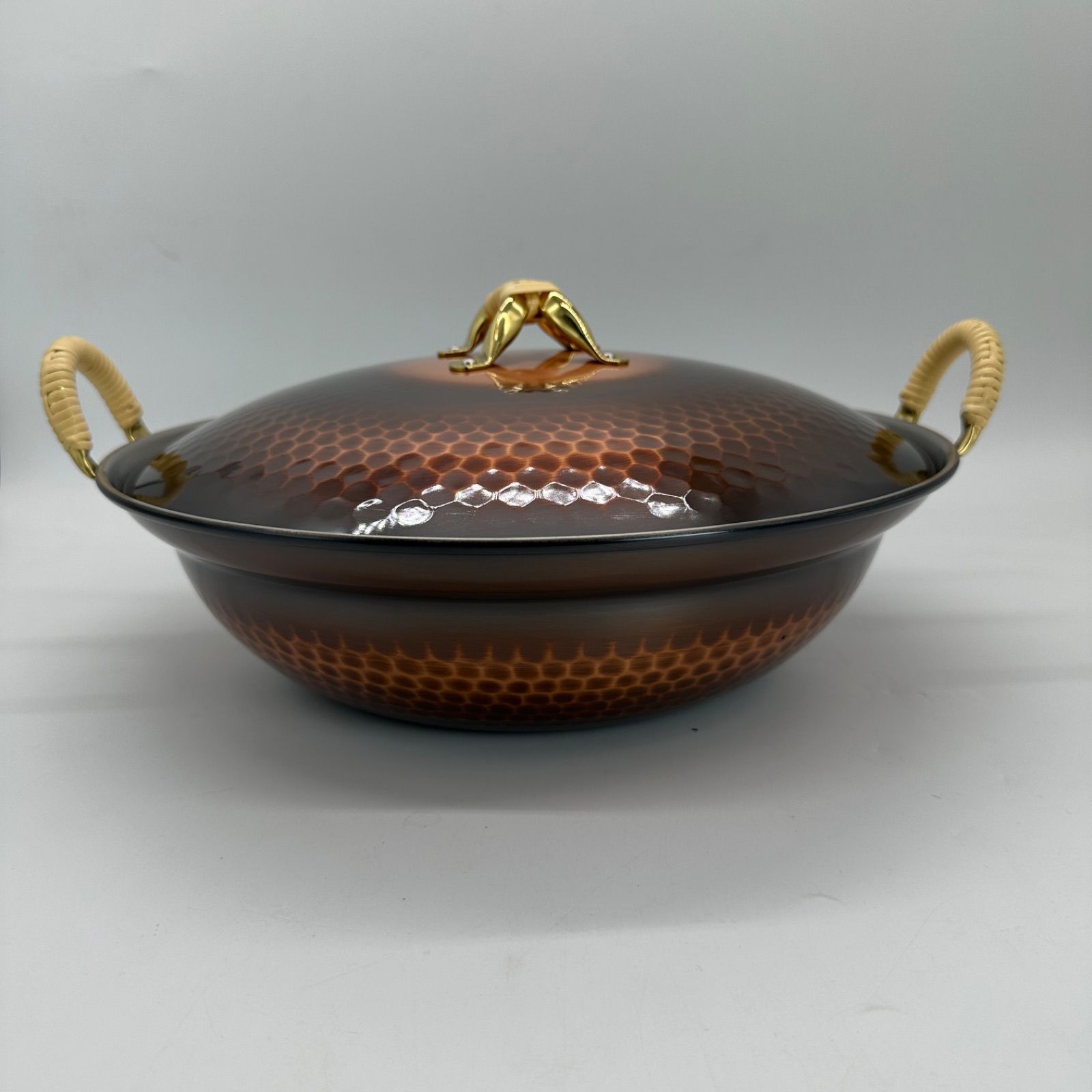 新品未使用 IH対応 ガス火対応 銅製 ちり鍋 蓋付き 両手鍋 和食器 調理器具