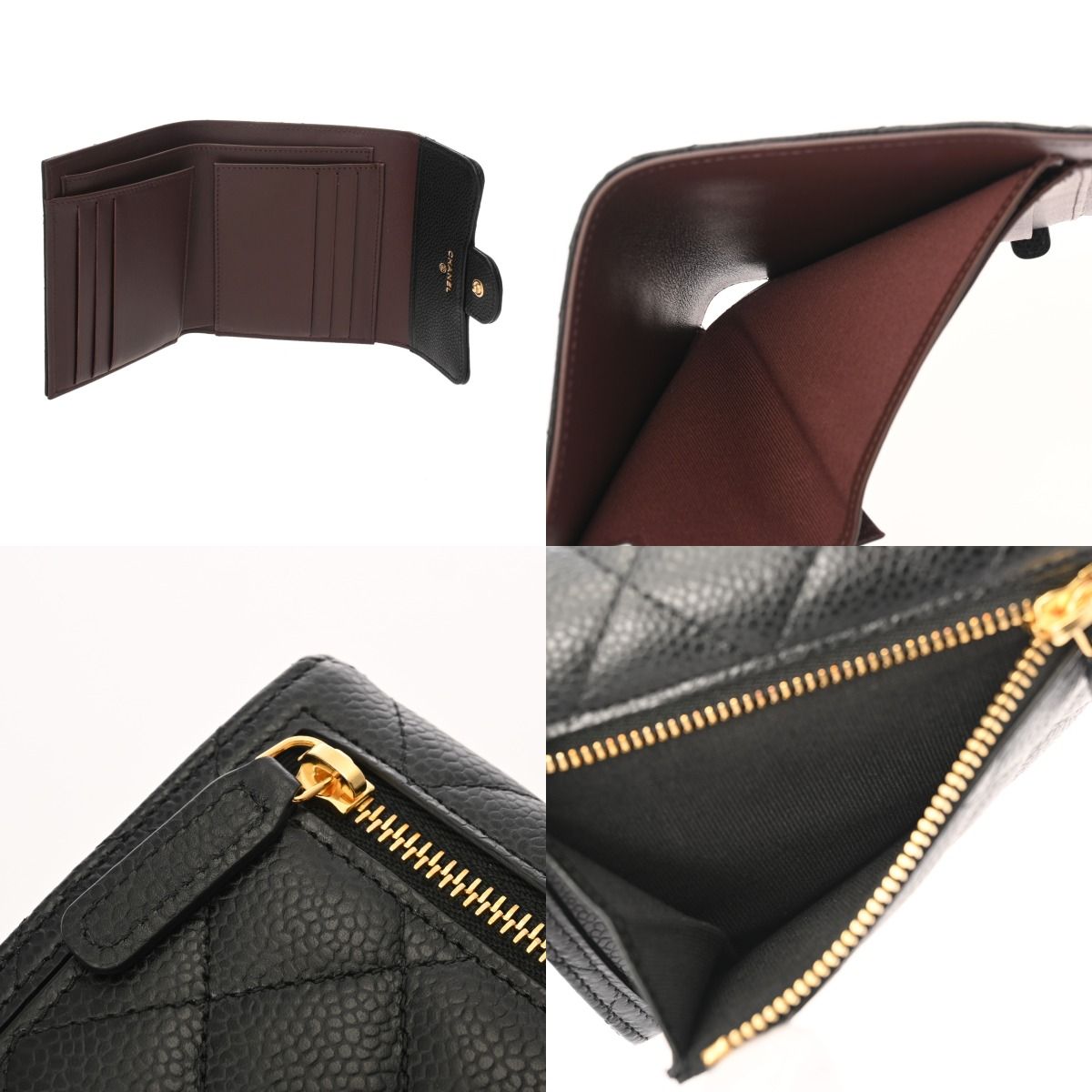 2025超人気！ シャネル クラシック スモールフラップウォレット ブラック AP0231 レディース キャビアスキン 三つ折り財布 開発する