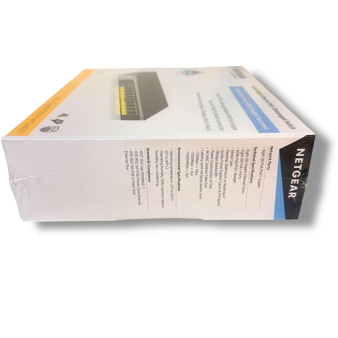 新品 未開封NETGEAR GS108LP-100AJS 8ポートPoE NETGEAR GS108LP