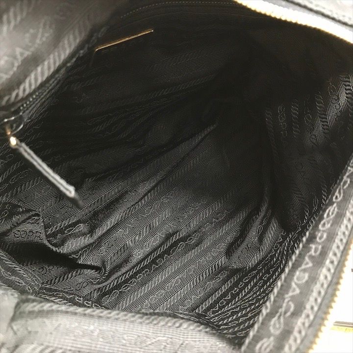 良品 PRADA プラダ ポコノ ナイロン テスート 三角ロゴ チェーン