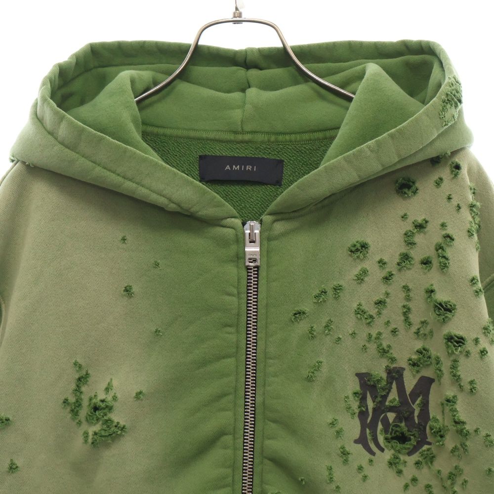AMIRI (アミリ) ショットガン加工ジップ スウェットパーカー AMIRI (アミリ) ショットガン加工ジップ スウェットパーカー