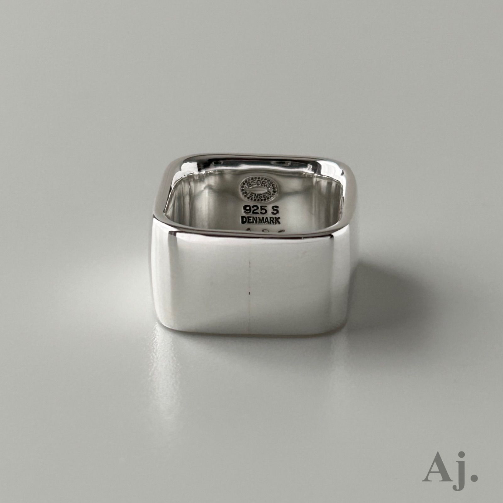 ジョージジェンセン リング 186 スクエア シルバー925 ヴィンテージ