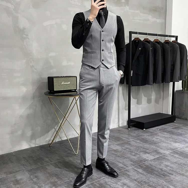 ビジネスベスト メンズ ボタン 略礼服 フォーマル チョッキ