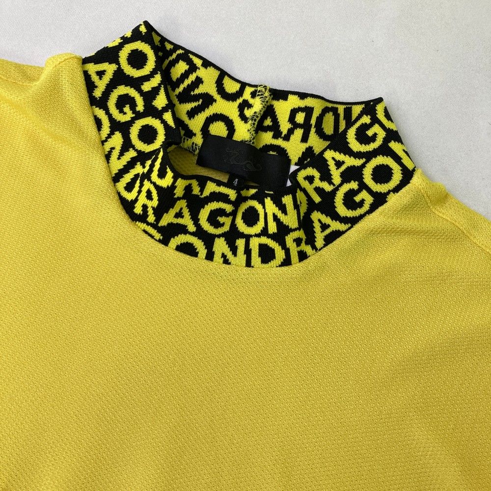 サイズ：4 DANCE WITH DRAGON ダンスウィズドラゴン  半袖ハイネックTシャツ  イエロー系 [240101450952] ゴルフウェア メンズ ストスト サイズ：4 DANCE WITH DRAGON ダンスウィズドラゴン 半袖