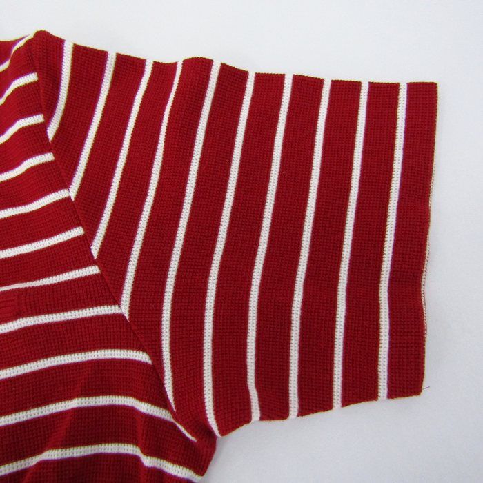 INTERMEZZO　白色ポロシャツ　サイズL インターメッツォ ポロシャツ 半袖 コットン100% ブランド トップス 赤