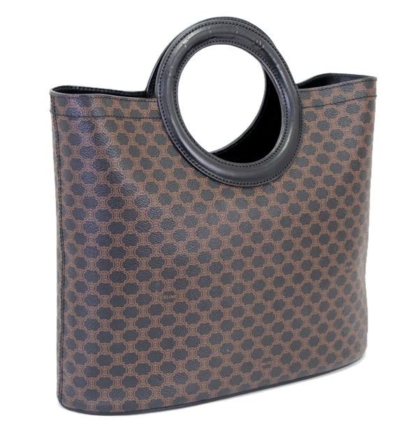 美品】CELINE セリーヌ マカダム柄 サークルロゴハンドル
