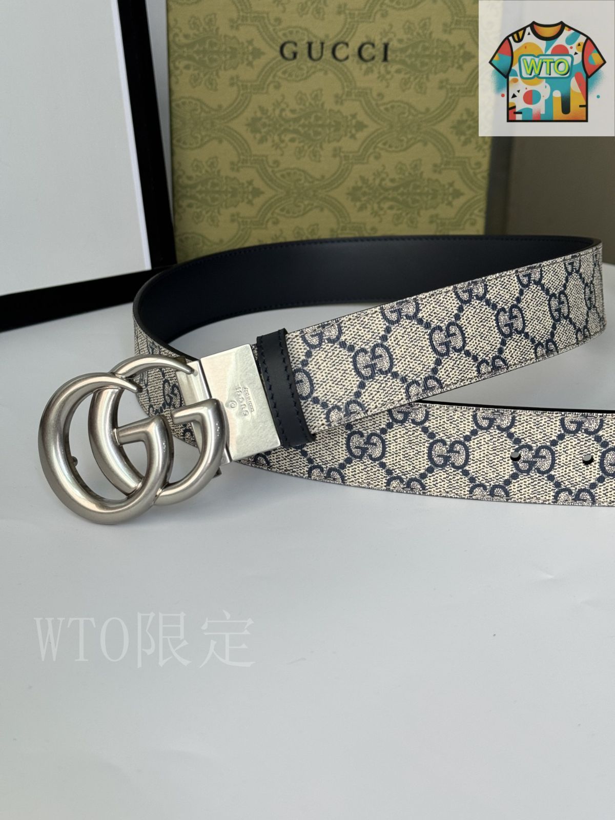 今日WTO】Gucci グッチ ダブル G レトロ回転バックル ベルト