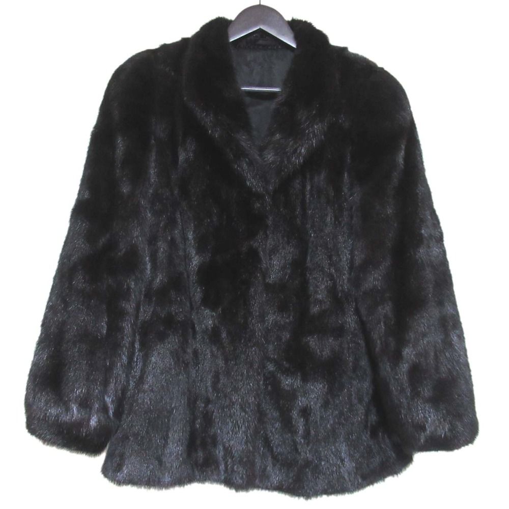 美品 ノーブランド ミンクファー 毛皮 リアルファー コート 13号  
