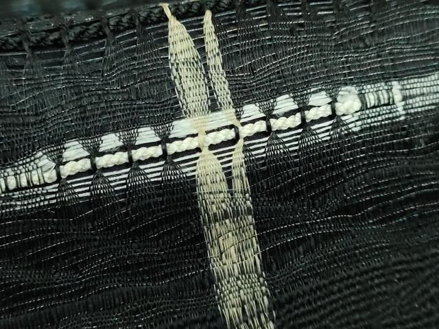 平和屋本店□極上 西陣 老舗 渡文謹製 手織 すくひ 両面 太鼓柄袋帯  