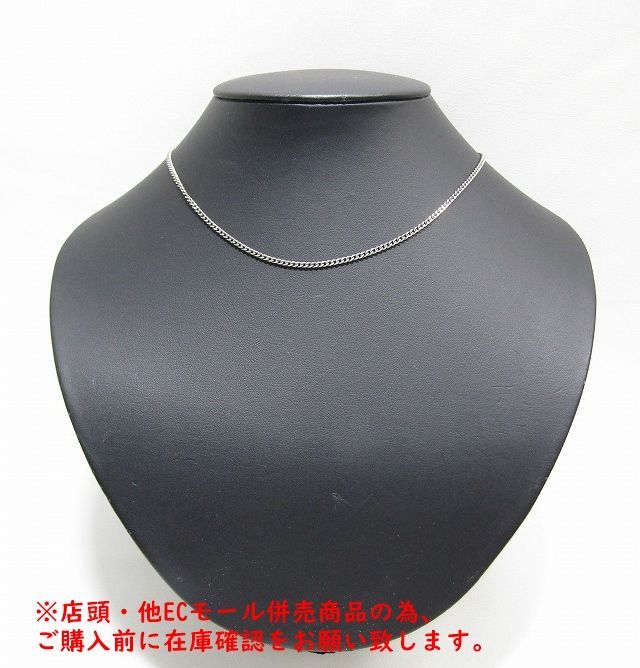 併売商品 ◆ ◆喜平ネックレス PT850 プラチナ 2面 シングル 約40cm 造幣局ホールマーク 人気 メンズ レディース M1055