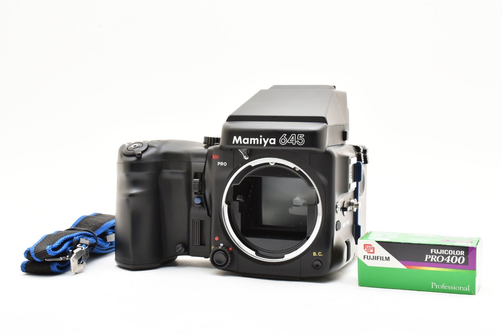 ◆ 上完動品 マミヤ Mamiya M645 Pro ボディ ボデー AE ファインダー 中判フィルムカメラ 動作 済 1761 ◆