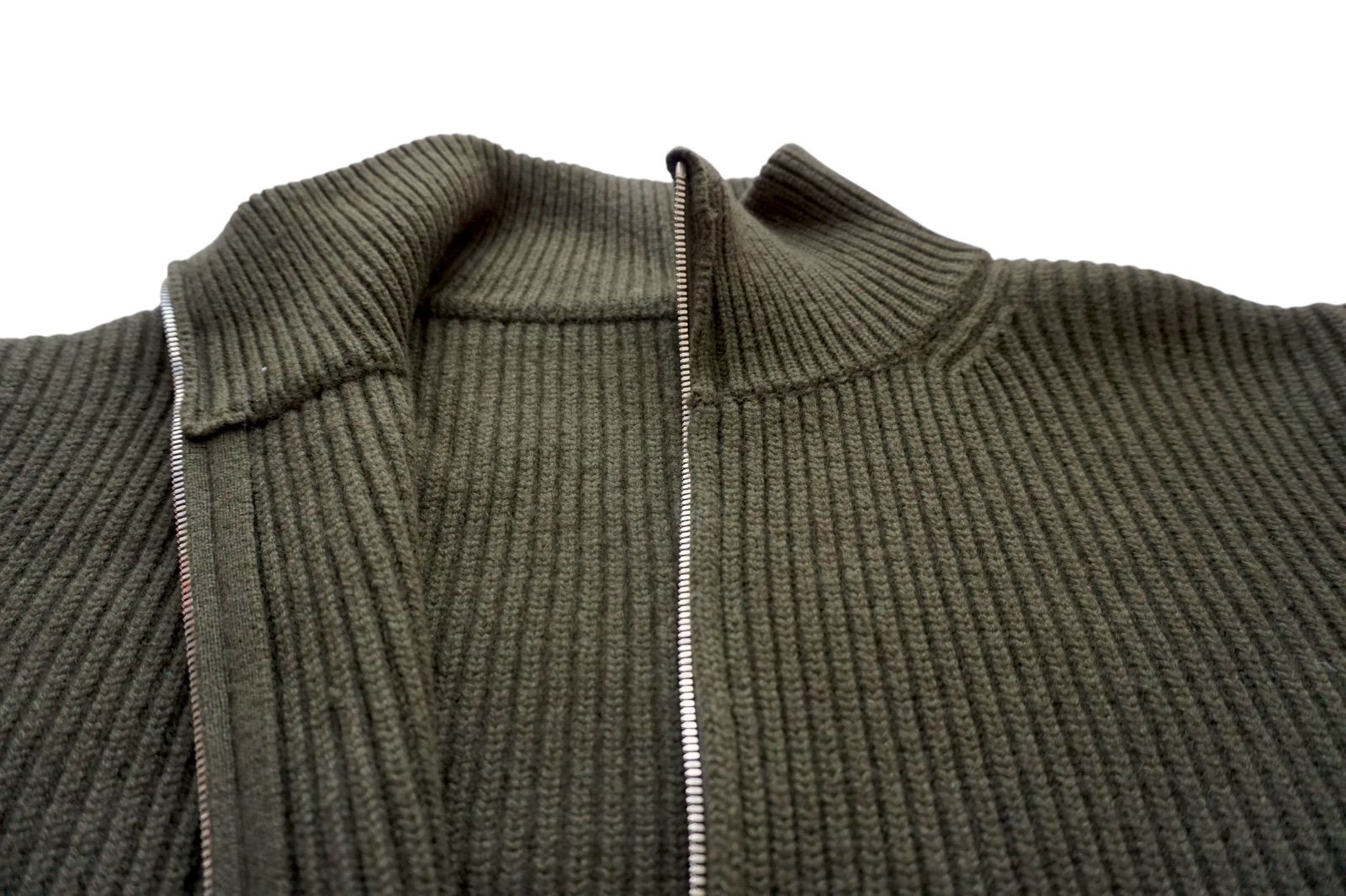 cash&barba モンゴリアン カシミヤ ドライバーズニット オリーブ 美品 cash&barba キャッシュ&バルバ モンゴリアンカシミヤ