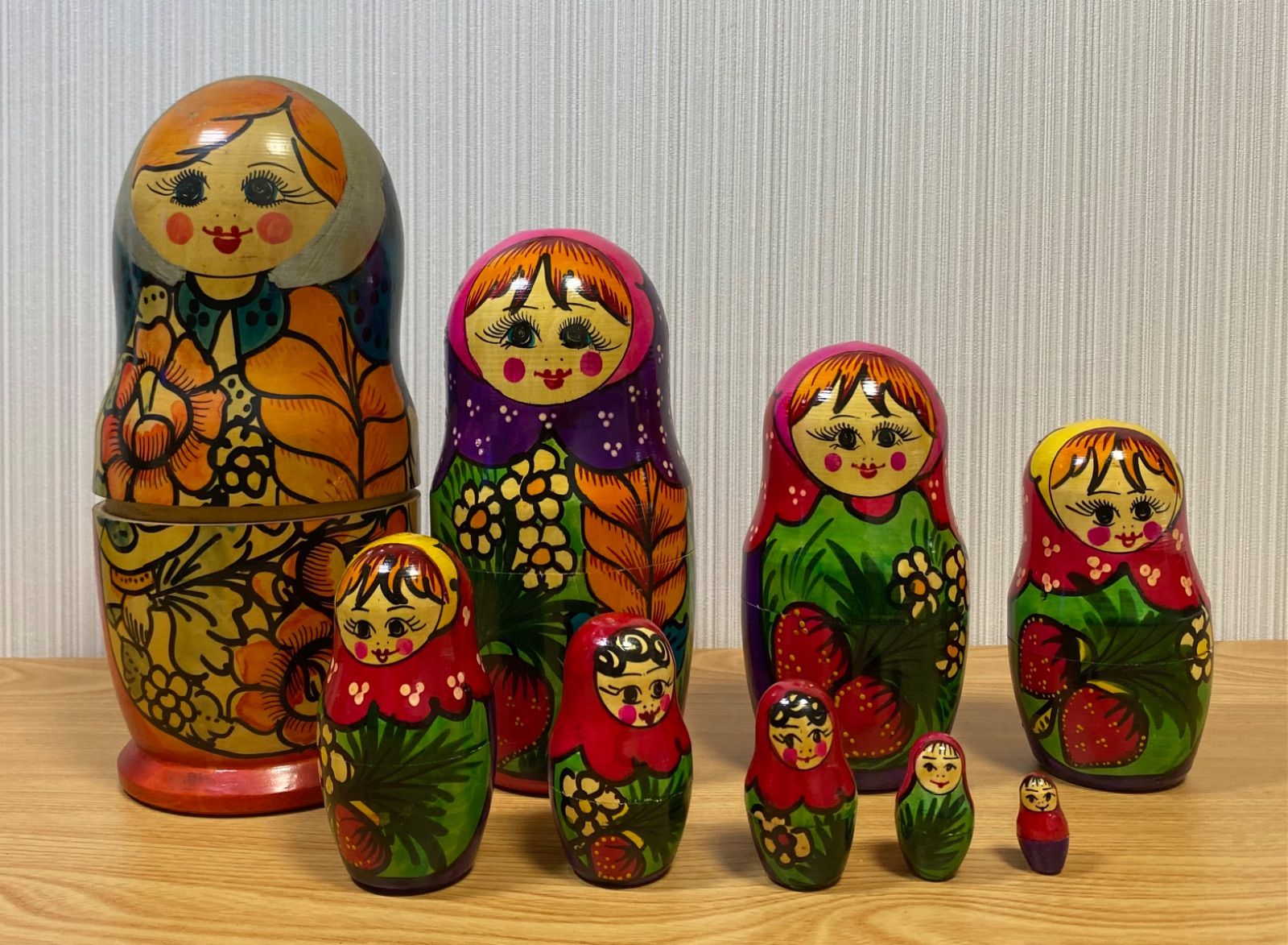 マトリョーシカ 9体セット ロシア - メルカリ