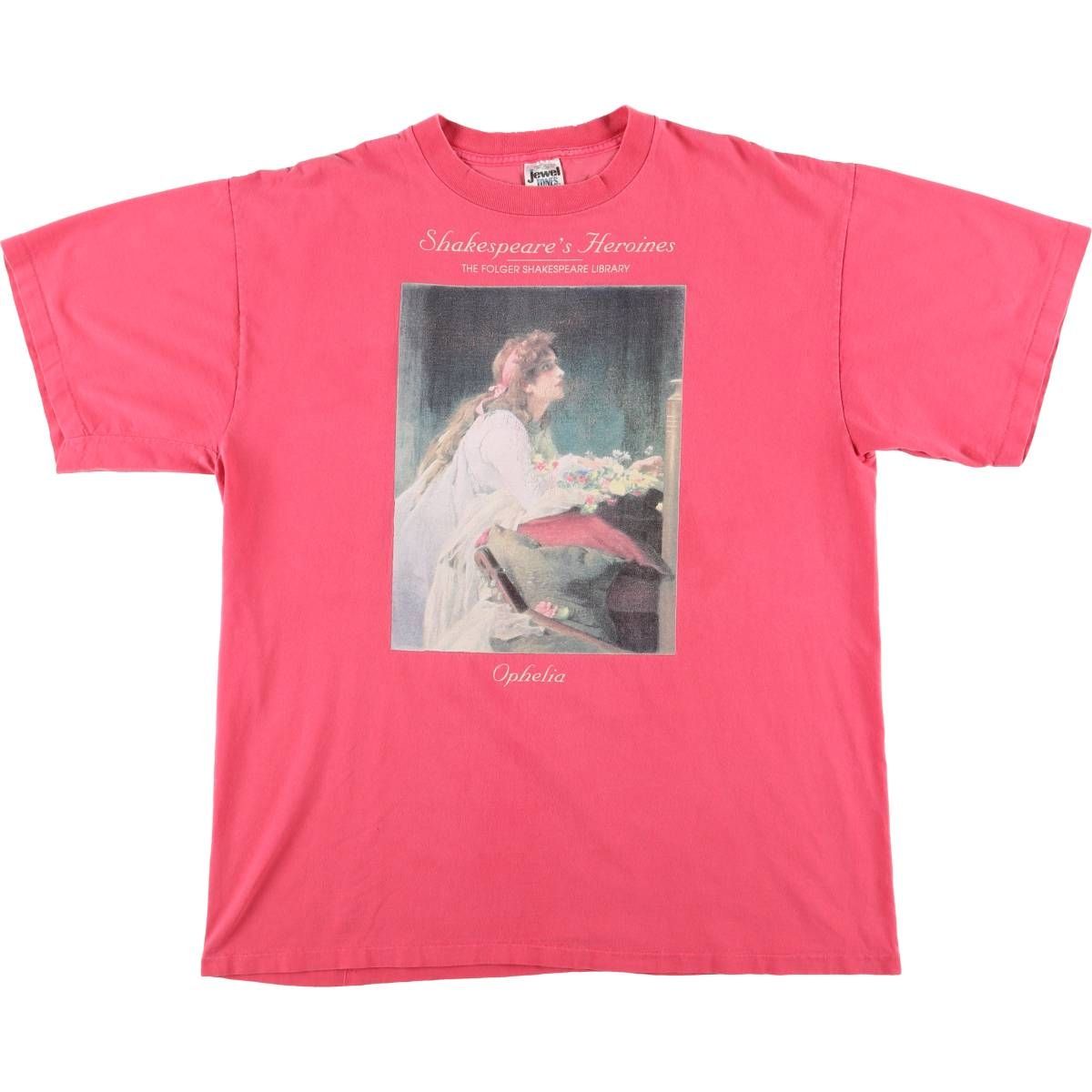 古着 90年代 JEWEL TONES William Shakespeare ウィリアムシェイクスピア Ophelia オフィーリア アートTシャツ |eaa576274