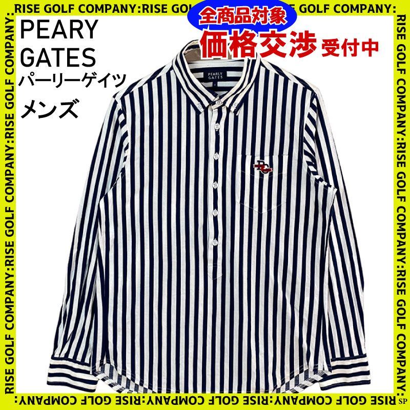 PEARLY GATES パーリーゲイツ 長袖シャツ ボタンダウン ストライプ