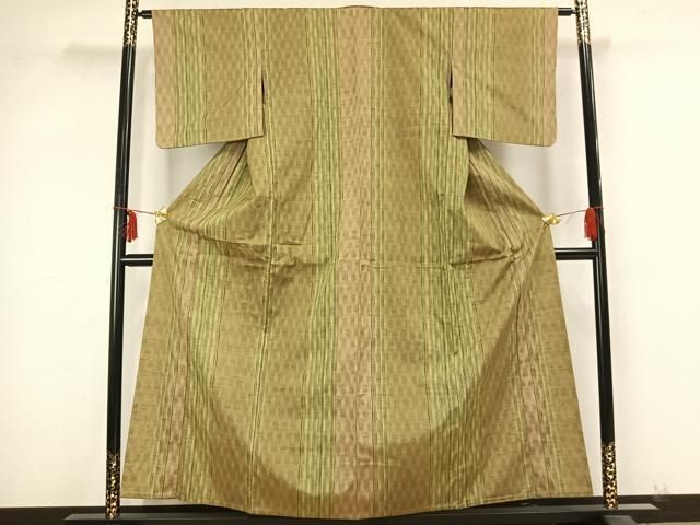 平和屋着物 上質な紬 単衣 立涌文 正絹 AABB2253fy