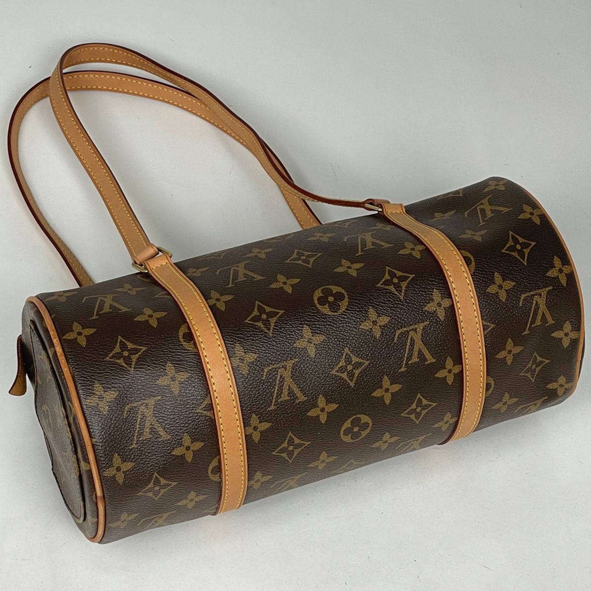 ルイ・ヴィトン Louis Vuitton パピヨン 肩掛け 筒型 ハンドバッグ 