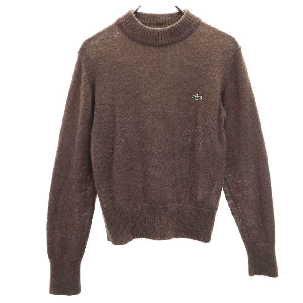 ラコステ モヘヤブレンド 長袖 セーター 42 ブラウン系 LACOSTE ニット レディース ラコステ モヘヤブレンド 長袖 セーター 42 ブラウン系 LACOSTE ニット