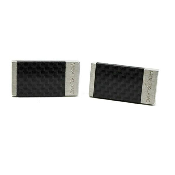 モンブラン カフス ブラック×シルバー 中古 ABランク MONT