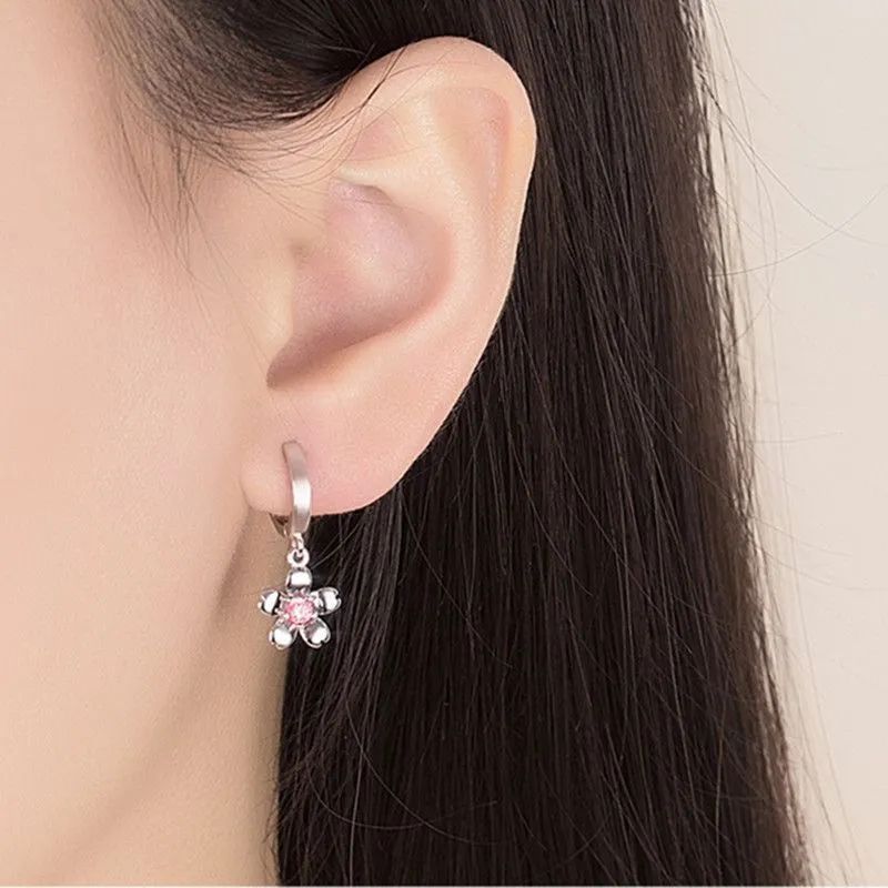 イヤリング ピアス ホワイトダイヤモンド プラチナメッキ 白銅