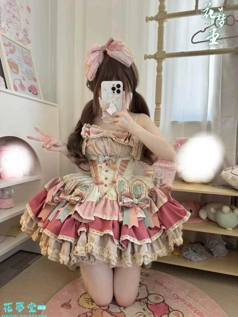 ロリータミニワンピ フリル