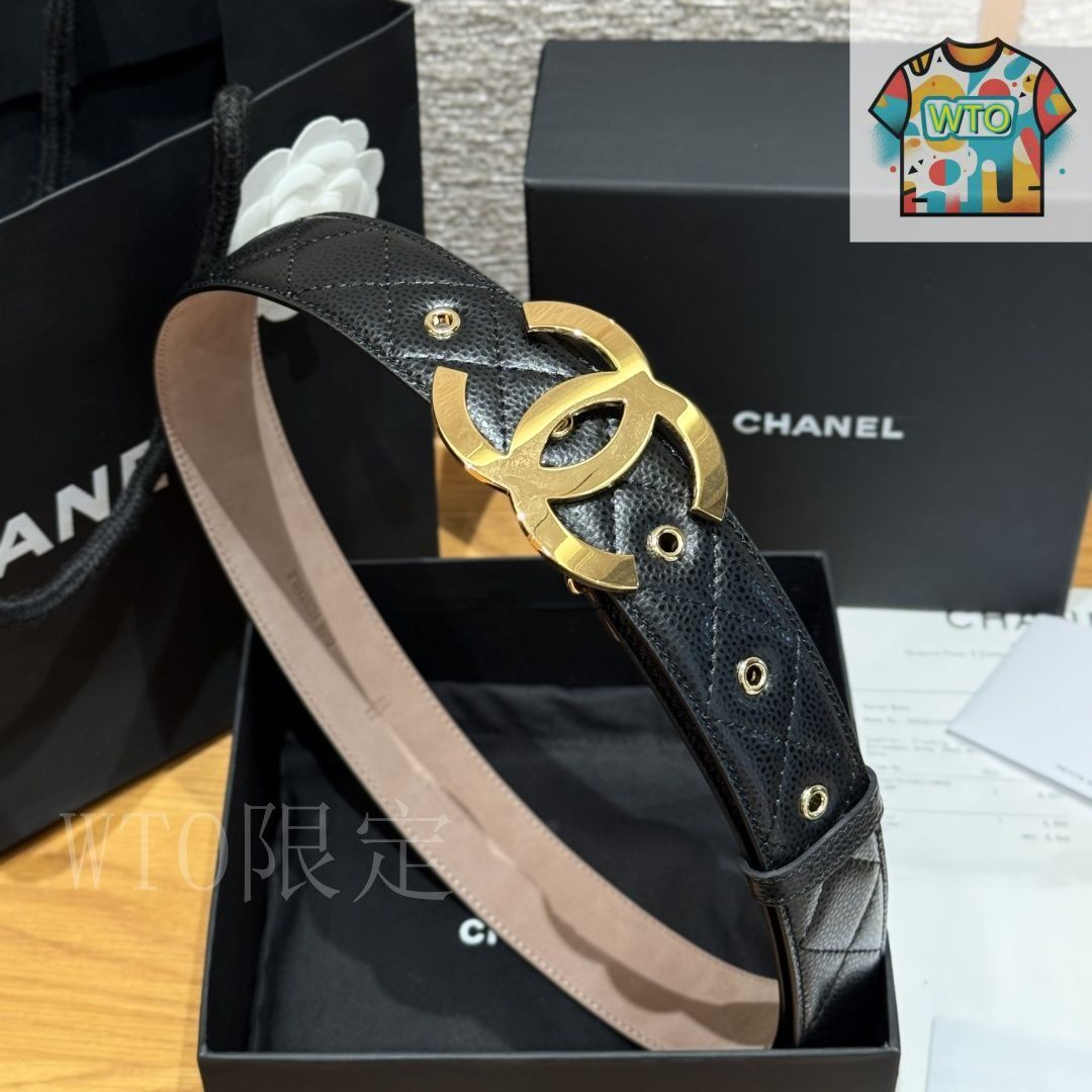 【希少☆ゴールドが引き立つ】 CHANEL ベルト 今日特価】Chanel ニューモデル レディースベルト-3 - メルカリ