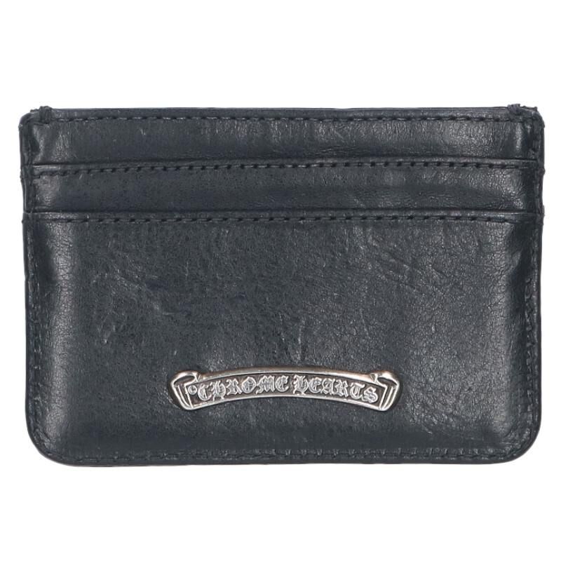 クロムハーツ DOUBLE SIDE ダブルサイド ダガー装飾レザーカードケース  