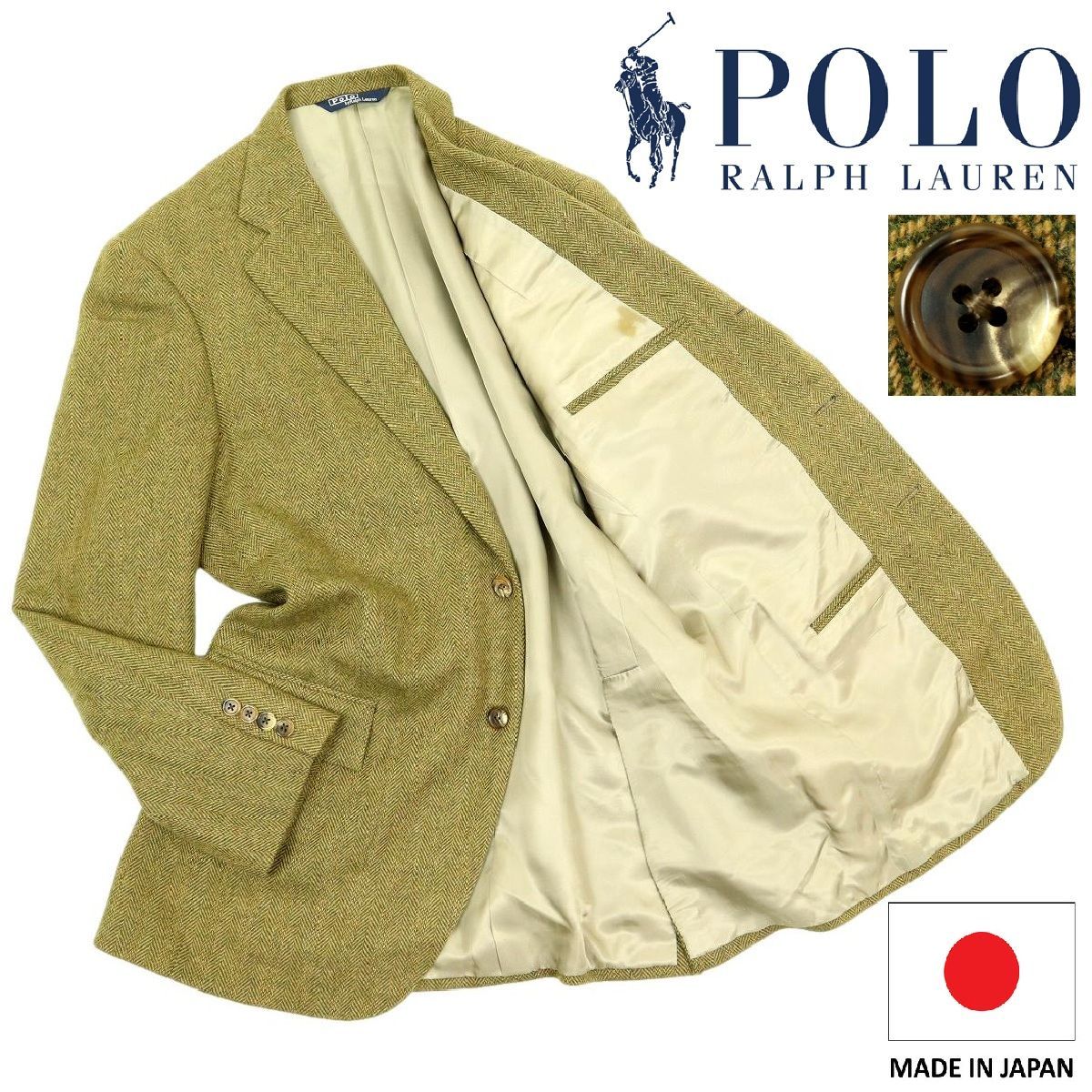 B3470】【美品】【日本製】POLO RALPH LAUREN ポロラルフローレン