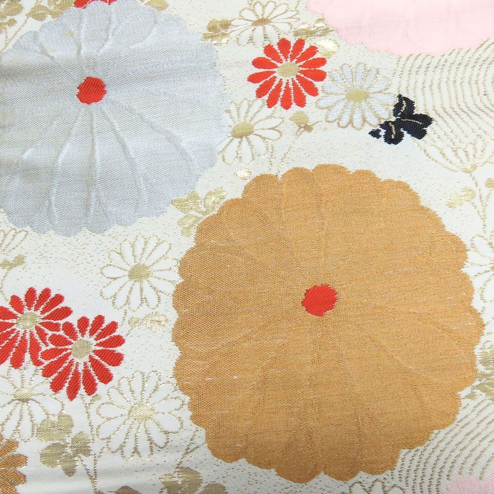 金糸入り　名古屋帯　セミフォーマル迄どうぞ♪ 正絹 金糸入りのセミフォーマル向き八寸名古屋帯 | marumori