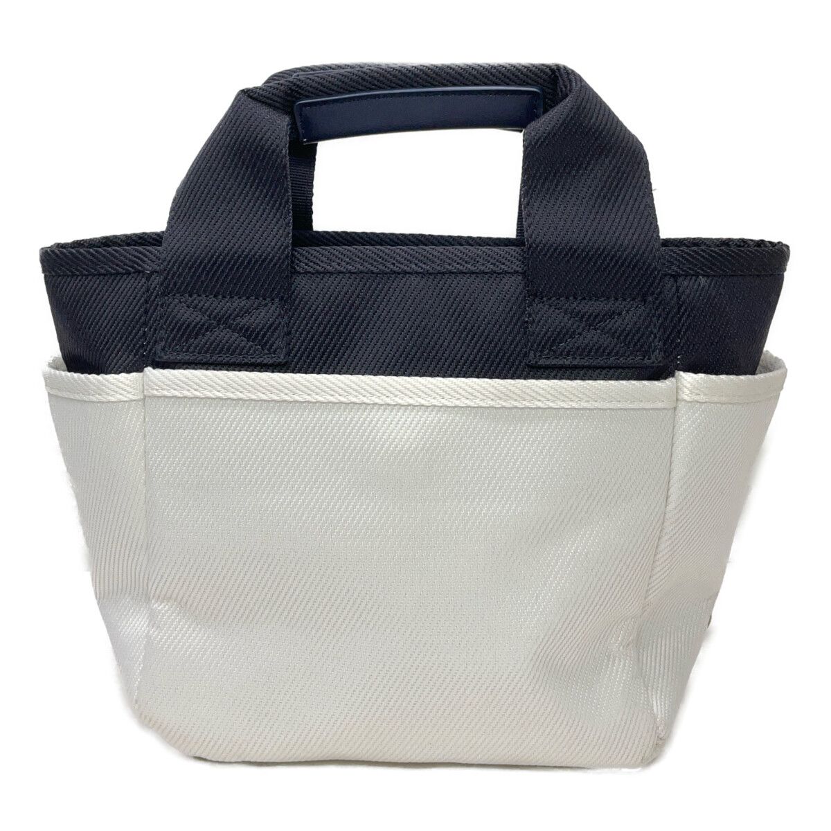 中古 パーリーゲイツ PEARLY GATES カートバッグ 白×紺 ホワイト