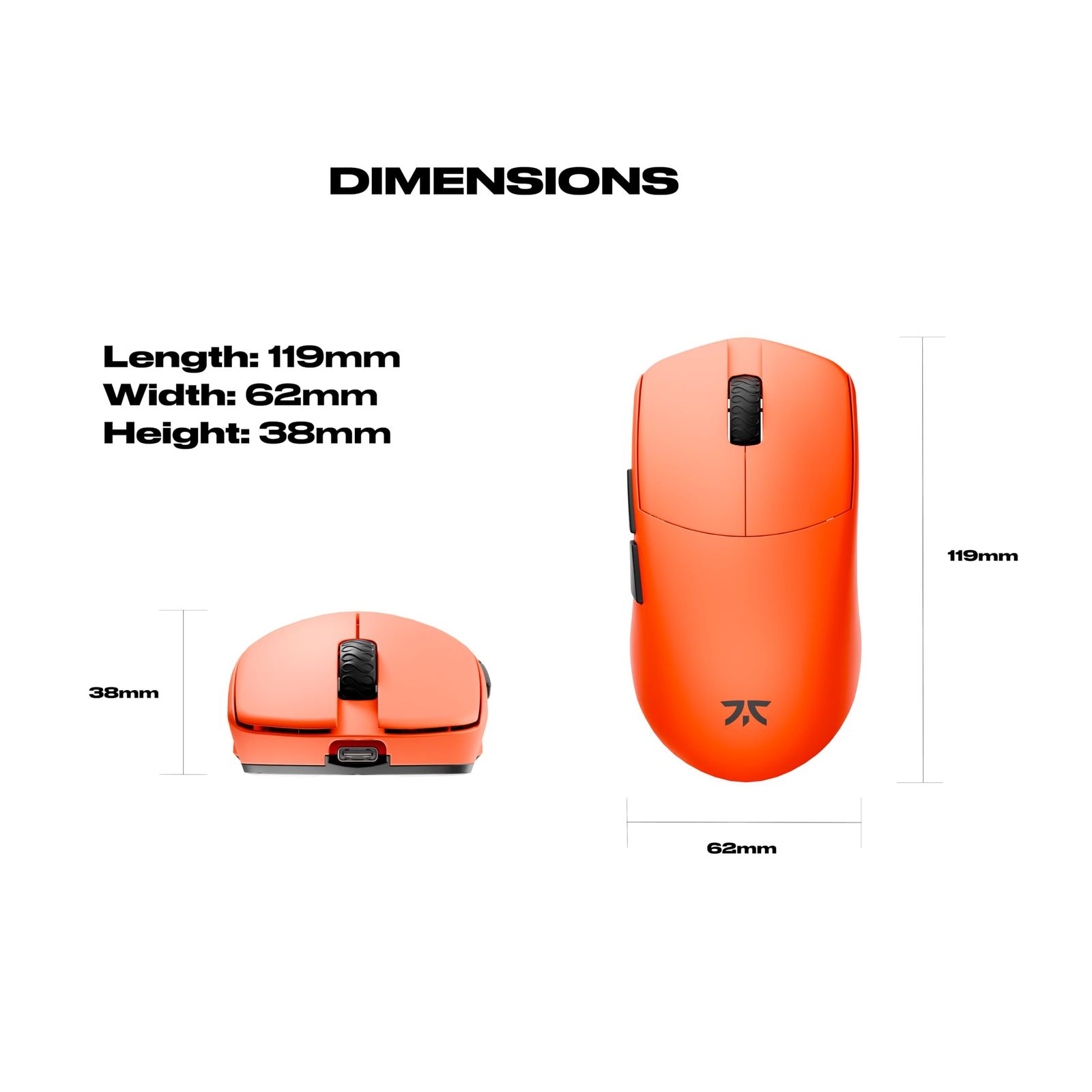 FnaticGear Lamzu MAYA 8K - FNATIC SPECIAL EDITION 8000Hzポーリングレート対応 超軽量 ワイヤレスゲーミングマウス MS0005-001 MS0726 LAWEED_CL