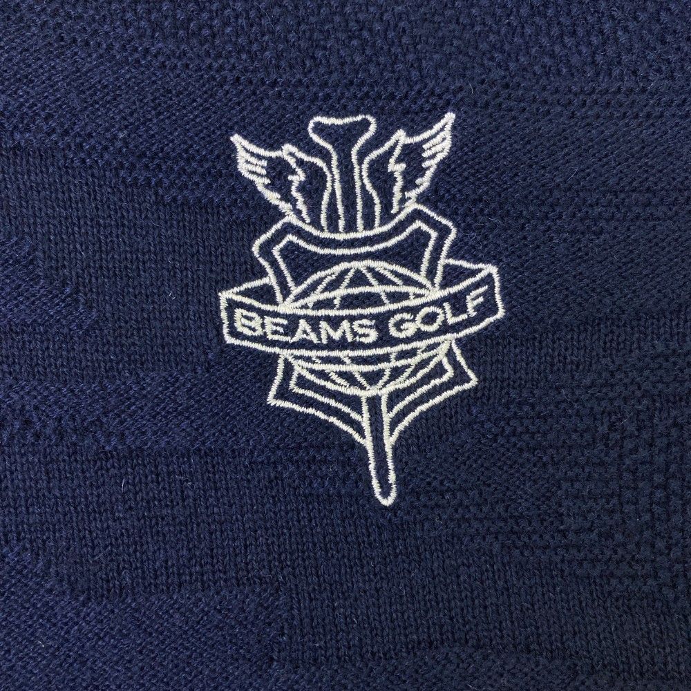 BEAMSゴルフ　セーター Lサイズ ネイビー刺繍 BEAMS GOLF（ビームス ゴルフ） セーター ニット PURPLE LABEL