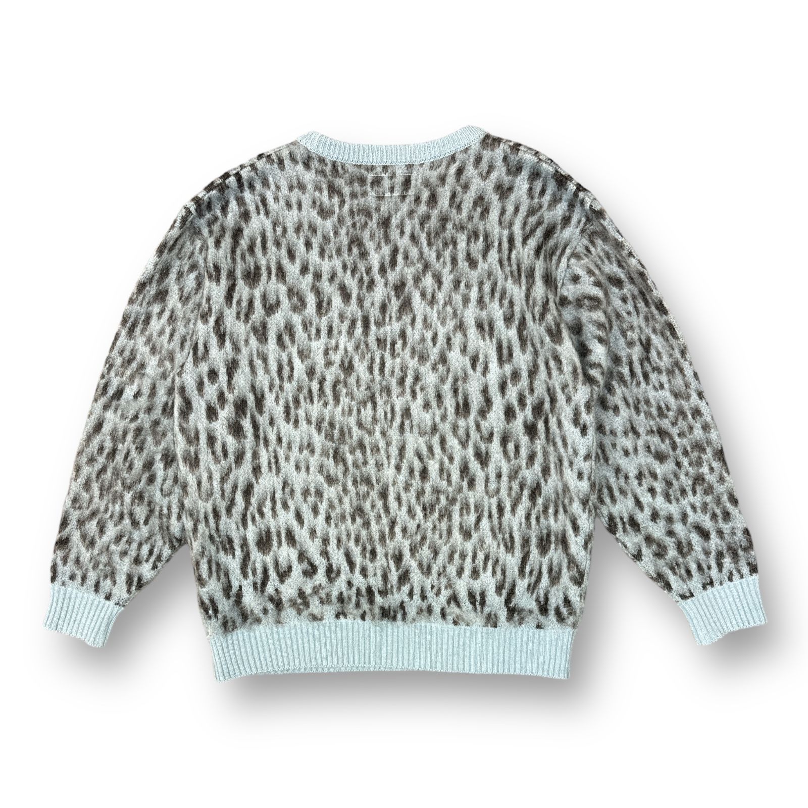 定価41800円 WACKO MARIA 22AW LEOPARD MOHAIR CREW NECK SWEATER 