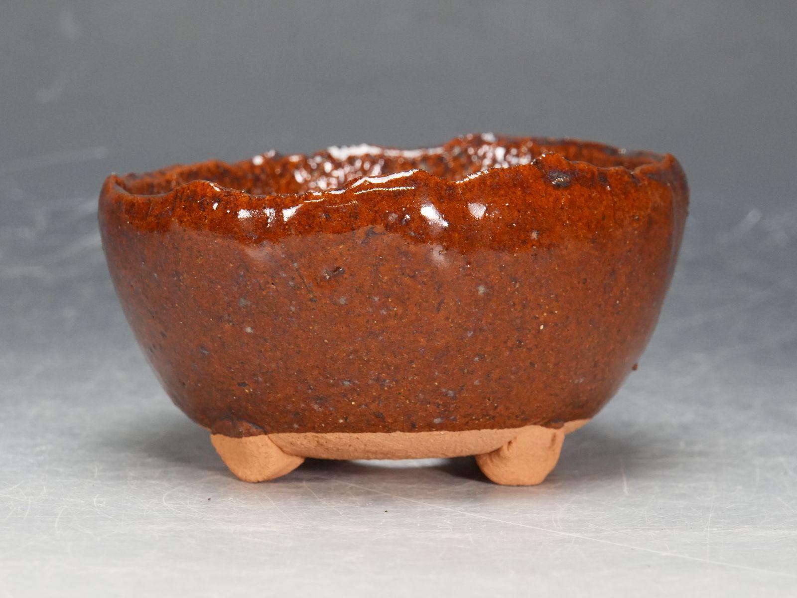 ショップ 竹鳳 作 丸鉢 盆栽鉢 お得な2個セット p-084